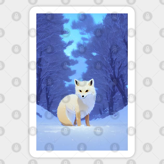 Snow Fox Sticker by Artieries1